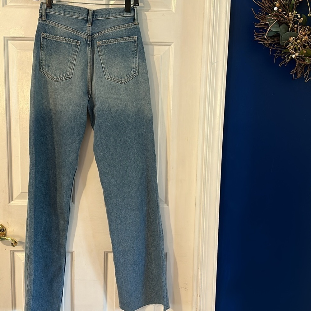 NWT Women’s Zara High Rise Wide Leg Denim Jeans Size 34 US (2) - Picture 5 of 10